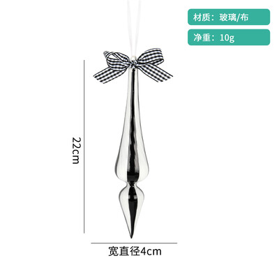 juoda ir balta tapyba kūrybinių stiklo rutulių formos rutuliai Kalėdų eglutės scenos dekoracijos, kabantys raudoni ir balti kabantys rutuliai