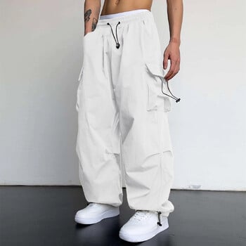 Cargo Parachute Pants Ανδρικά Harajuku Oversized Streetwear Y2k Hip Hop Wide Leg Joggers φαρδύ Techwear παντελόνι προπόνησης αναρρίχησης