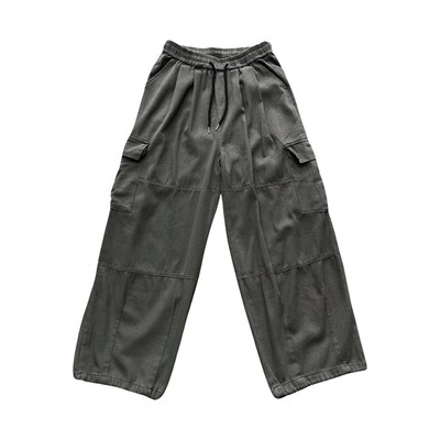 Pavasario laisvalaikio negabaritinės kelnės Vyriškos gatvės apranga Solidi Harajuku laisvos tiesios kelnės plačios, kuprinės kelnės vyrams