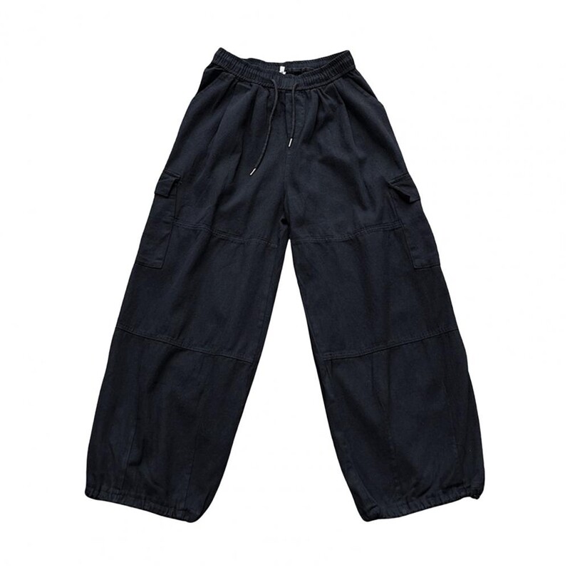 Pavasario laisvalaikio negabaritinės kelnės Vyriškos gatvės apranga Solidi Harajuku laisvos tiesios kelnės plačios, kuprinės kelnės vyrams