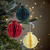 4 τμχ Κρεμαστό με μπάλα κηρήθρας Εύκολη συναρμολόγηση Πρωτοχρονιάτικο Χριστουγεννιάτικο Δέντρο Χαρτί Κρεμαστό Διακόσμηση Γάμου Baby Shower Πάρτι γενεθλίων
