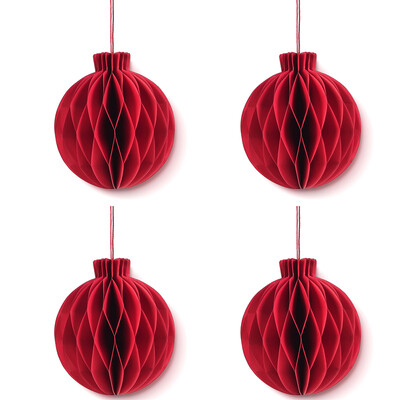 4 τμχ Κρεμαστό με μπάλα κηρήθρας Εύκολη συναρμολόγηση Πρωτοχρονιάτικο Χριστουγεννιάτικο Δέντρο Χαρτί Κρεμαστό Διακόσμηση Γάμου Baby Shower Πάρτι γενεθλίων