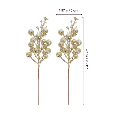 10 τμχ Χριστουγεννιάτικα τεχνητά κλαδιά μούρων Hollystem Pick Spray κουκουνάρια Navidad Decor Craft Εορταστική διακόσμηση πάρτι