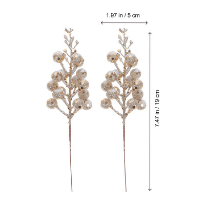 10 τμχ Χριστουγεννιάτικα τεχνητά κλαδιά μούρων Hollystem Pick Spray κουκουνάρια Navidad Decor Craft Εορταστική διακόσμηση πάρτι