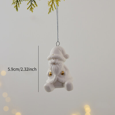 Χριστουγεννιάτικο Κεραμικό Σπίτι Μίνι Κρεμαστό Διακόσμηση Κοίλου Σπιτιού Άη Βασίλη Άλκη Χριστουγεννιάτικη διακόσμηση