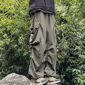 Άνοιξη φθινόπωρο 2024 Ανδρικά χαλαρά ίσια casual παντελόνια Αμερικανικού στυλ Αλεξιπτωτιστής Εργασίας με φαρδύ πόδι Άνετο μακρύ παντελόνι