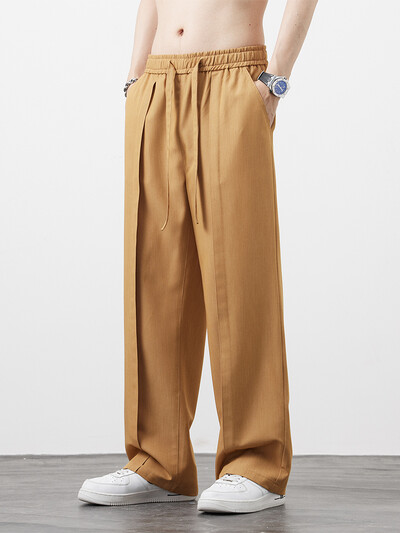 Vasaros naujos vyriškos kostiuminės kelnės, pilnos, plačios kelnės, laisvalaikio kelnės, tiesios, tvirtos, lengvas nailono audinys, didelio dydžio unisex