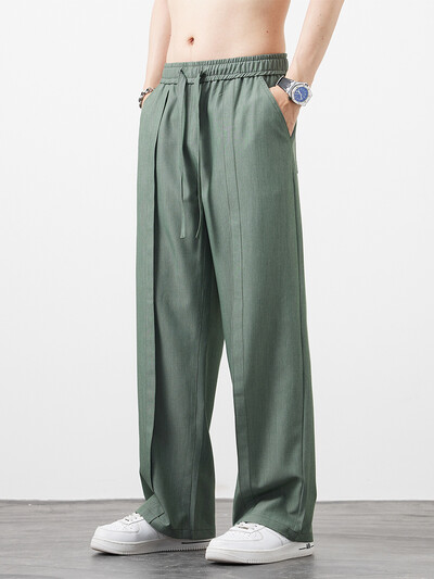 Vasaros naujos vyriškos kostiuminės kelnės, pilnos, plačios kelnės, laisvalaikio kelnės, tiesios, tvirtos, lengvas nailono audinys, didelio dydžio unisex