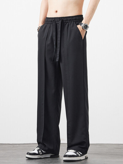 Vasaros naujos vyriškos kostiuminės kelnės, pilnos, plačios kelnės, laisvalaikio kelnės, tiesios, tvirtos, lengvas nailono audinys, didelio dydžio unisex