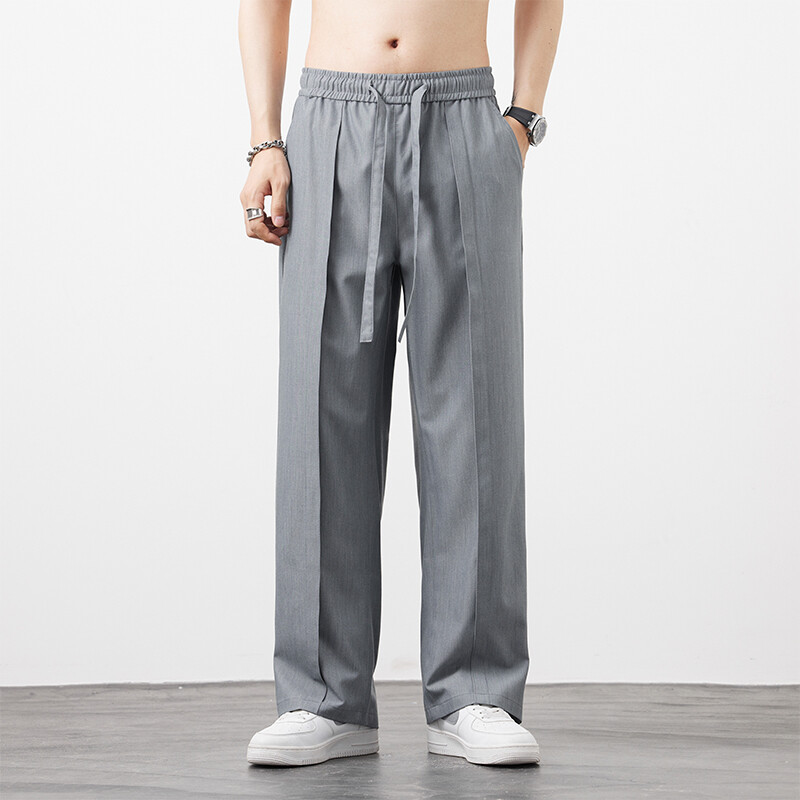 Vasaros naujos vyriškos kostiuminės kelnės, pilnos, plačios kelnės, laisvalaikio kelnės, tiesios, tvirtos, lengvas nailono audinys, didelio dydžio unisex