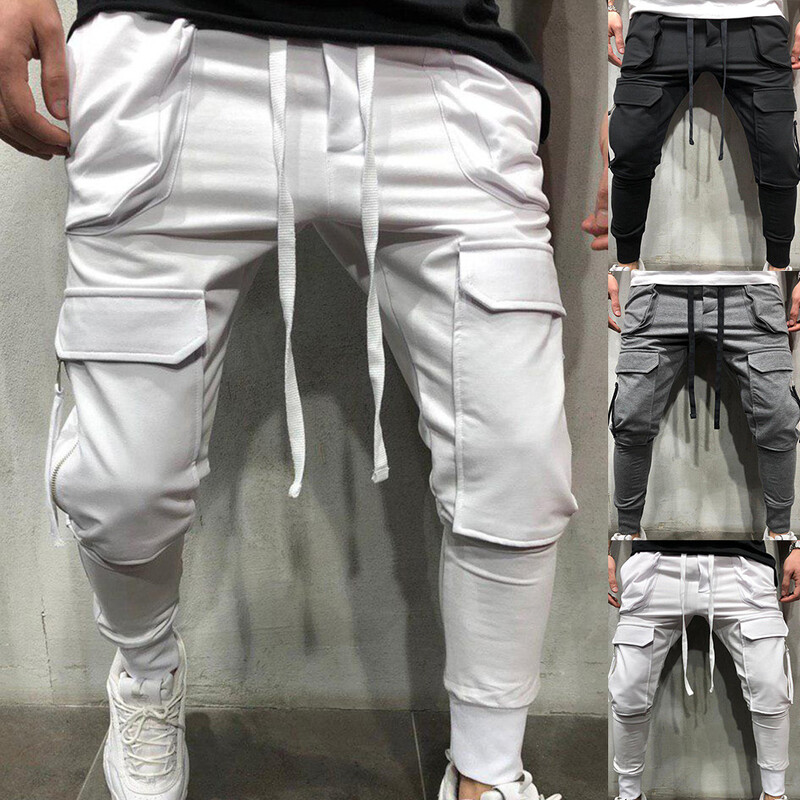 Single Road Mens Harēma Bikses Vīriešu Mode 2022 Baggy Cotton Hip Hop Joggers Japāņu ielas apģērbs Bikses Vīriešu kravas bikses vīriešiem