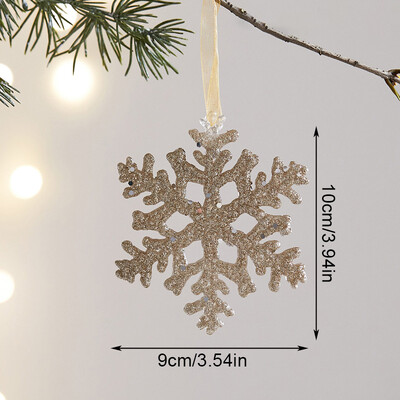 Χριστουγεννιάτικο Δέντρο Σαμπάνια Angel Elk Snowflake Star κρεμαστά στολίδια Διακοσμήσεις πάρτι Home Festival Decor Navidad 2024