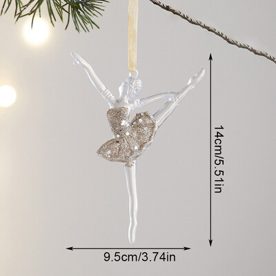 Χριστουγεννιάτικο Δέντρο Σαμπάνια Angel Elk Snowflake Star κρεμαστά στολίδια Διακοσμήσεις πάρτι Home Festival Decor Navidad 2024