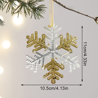 Χριστουγεννιάτικο Δέντρο Σαμπάνια Angel Elk Snowflake Star κρεμαστά στολίδια Διακοσμήσεις πάρτι Home Festival Decor Navidad 2024