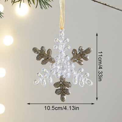 Χριστουγεννιάτικο Δέντρο Σαμπάνια Angel Elk Snowflake Star κρεμαστά στολίδια Διακοσμήσεις πάρτι Home Festival Decor Navidad 2024