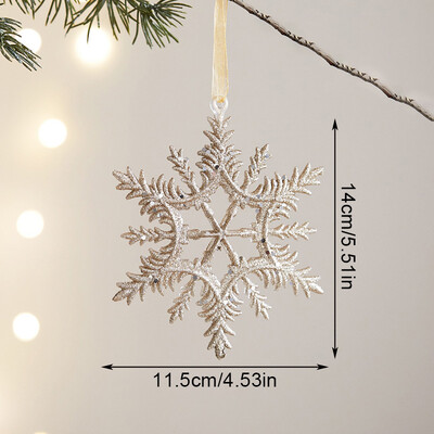 Χριστουγεννιάτικο Δέντρο Σαμπάνια Angel Elk Snowflake Star κρεμαστά στολίδια Διακοσμήσεις πάρτι Home Festival Decor Navidad 2024