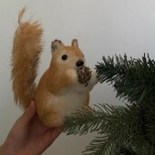 Χριστουγεννιάτικα στολίδια Σκίουρος κρεμαστό κόσμημα Προσομοίωση Χαριτωμένος σκίουρος Χριστουγεννιάτικο δέντρο Δημιουργική κούκλα Παιδικά δώρα Μικρό μενταγιόν Πρωτοχρονιά
