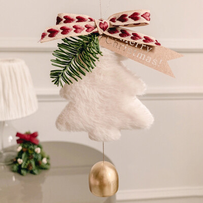 Pandantiv Nou de Crăciun Brad de Crăciun Clopoțel Decorativ Anul Nou Crăciun Ornament pentru sonerie de casă Agățat mașină Chime de vânt Cadou pentru copii
