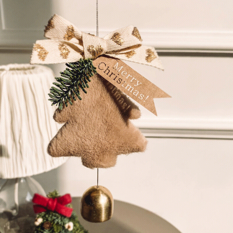 Pandantiv Nou de Crăciun Brad de Crăciun Clopoțel Decorativ Anul Nou Crăciun Ornament pentru sonerie de casă Agățat mașină Chime de vânt Cadou pentru copii