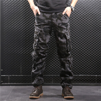 Camouflag Cargo Pants Ανδρικές φόρμες Combat Στρατιωτική φόρμα εργασίας ίσιο τακτικό παντελόνι με πολλές τσέπες φαρδύ casual βαμβακερό παντελόνι παντελόνι