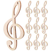 10 vnt. „Pasidaryk pats“ reikmenys muzikos tematikos kalėdiniai papuošalai Muzikinės natos, medinės detalės pakabukas, durų ženklo medžiaga