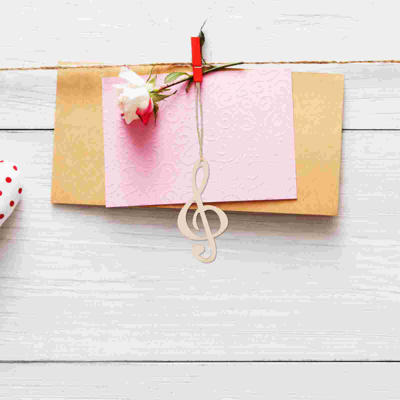 10 vnt. „Pasidaryk pats“ reikmenys muzikos tematikos kalėdiniai papuošalai Muzikinės natos, medinės detalės pakabukas, durų ženklo medžiaga