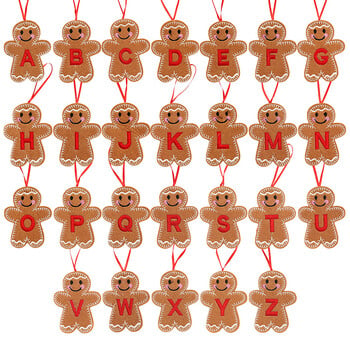 AZ Gingerbread Man Кукла Коледна украса Висулки Коледно дърво Висящ орнамент Коледа за дома Нова година Детски подарък