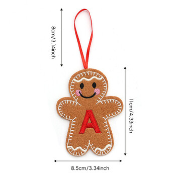 AZ Gingerbread Man Кукла Коледна украса Висулки Коледно дърво Висящ орнамент Коледа за дома Нова година Детски подарък