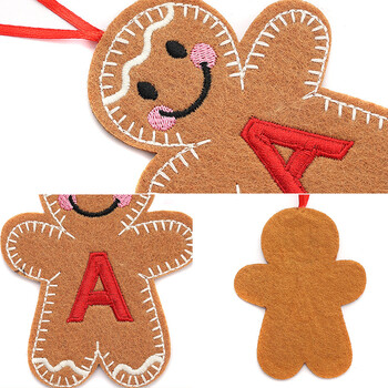 AZ Gingerbread Man Кукла Коледна украса Висулки Коледно дърво Висящ орнамент Коледа за дома Нова година Детски подарък