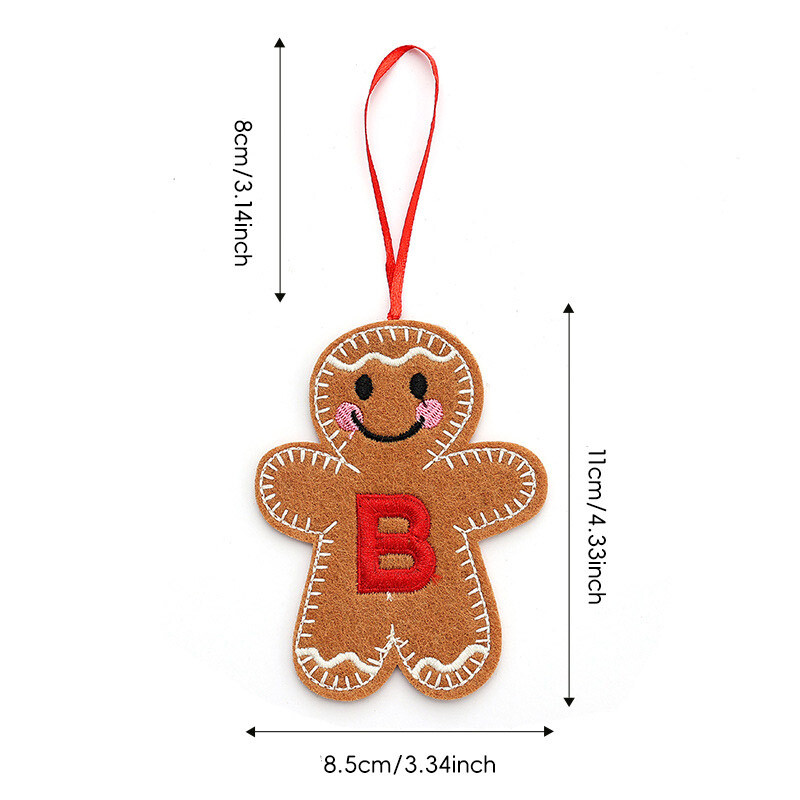 AZ Gingerbread Man Doll Χριστουγεννιάτικο μενταγιόν Χριστουγεννιάτικο Δέντρο Κρεμαστό στολίδι Χριστουγεννιάτικο για το σπίτι Πρωτοχρονιά Παιδικό Δώρο