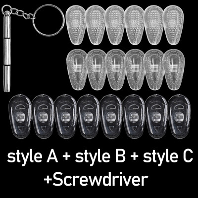 Γυαλιά γυαλιών μύτης με κατσαβίδι Μαλακά οβάλ σιλικόνης γυαλιά αέρα θαλάμου αντιολισθητικών βιδών αντιολισθητικών εργαλείων επισκευής