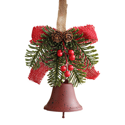 Lankas su varpeliais, papuošalai Laimingi rankų darbo pakabinami virviniai varpeliai ant sienų dekoro durų girlianda Kalėdų eglutės pakabinami papuošimai