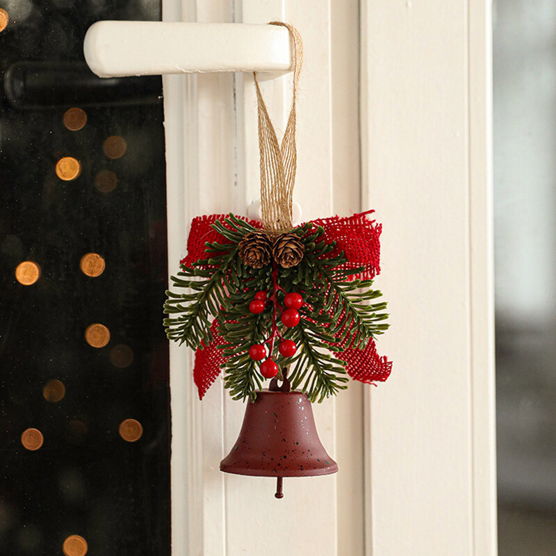 Lankas su varpeliais, papuošalai Laimingi rankų darbo pakabinami virviniai varpeliai ant sienų dekoro durų girlianda Kalėdų eglutės pakabinami papuošimai