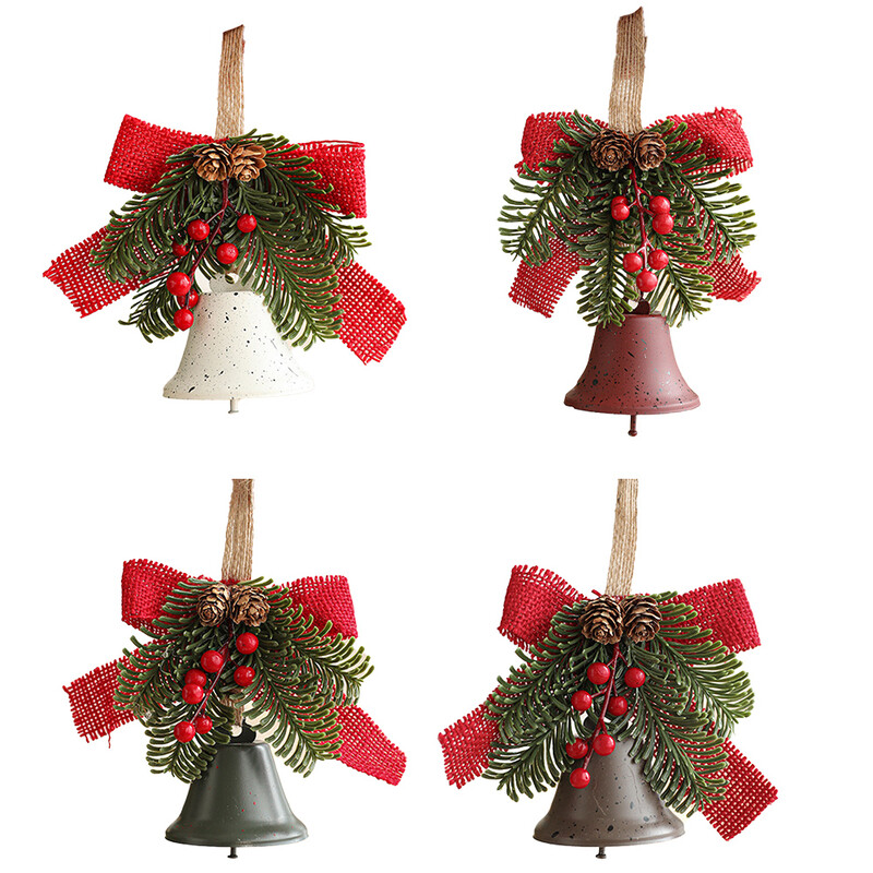 Lankas su varpeliais, papuošalai Laimingi rankų darbo pakabinami virviniai varpeliai ant sienų dekoro durų girlianda Kalėdų eglutės pakabinami papuošimai