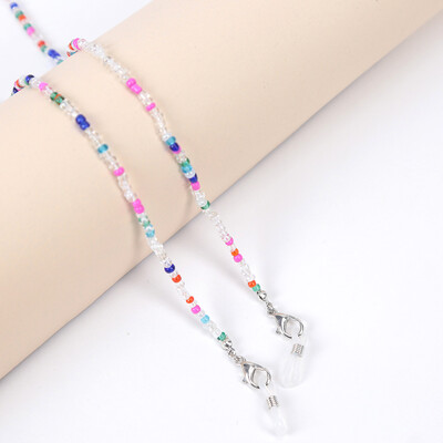 Αξεσουάρ γυαλιών ηλίου με αλυσίδα γυαλιών μόδας Πολυλειτουργικό κορδόνι Bohemian Colorful Bead Chain Anti-lost Neck Chain Chain γυαλιά ηλίου Αξεσουάρ