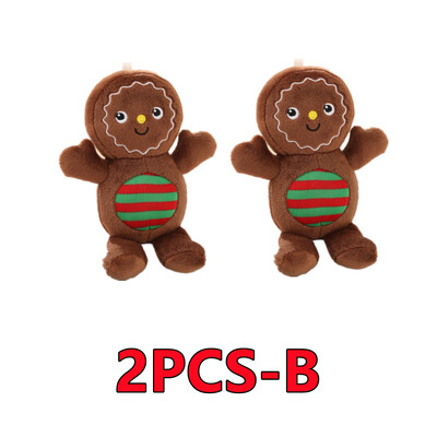 2/1 vnt. imbiero duonos pliušinis žaislas, įdarytas karamele šokoladinis imbierinis žmogelis, pagalvėlė Kalėdų eglutės dekoras Kalėdų pakabukas nuleidžiamas papuošalai