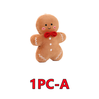 2/1 vnt. imbiero duonos pliušinis žaislas, įdarytas karamele šokoladinis imbierinis žmogelis, pagalvėlė Kalėdų eglutės dekoras Kalėdų pakabukas nuleidžiamas papuošalai