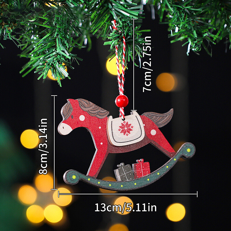 Καλά Χριστούγεννα Ξύλινο μενταγιόν Χριστουγεννιάτικα στολίδια Άγιου Βασίλη για Χριστουγεννιάτικο Στολίδι Σπιτιού Ευτυχισμένο το Νέο Έτος 2025