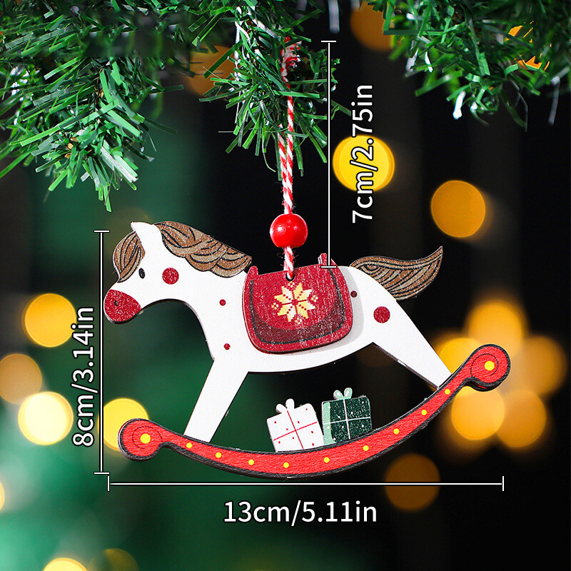 Καλά Χριστούγεννα Ξύλινο μενταγιόν Χριστουγεννιάτικα στολίδια Άγιου Βασίλη για Χριστουγεννιάτικο Στολίδι Σπιτιού Ευτυχισμένο το Νέο Έτος 2025