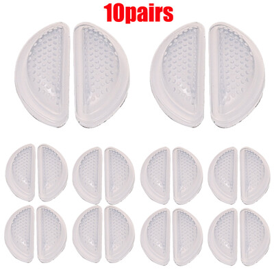 10 porų permatomų silikoninių akinių oro pagalvės, minkštos nosies pagalvėlės Nosies pagalvėlės ant akinių, dalijantis patogiai neslystančia nosies pagalve