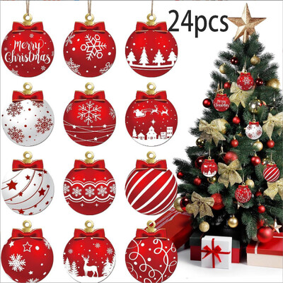 12/24db/Szett Karácsonyi fadísz függő díszek Gnome medál karácsonyfa kézműves dekoráció karácsonyi otthon újév