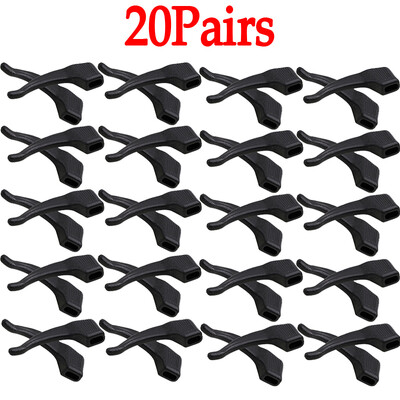 40Pcs Αντιολισθητική θήκη για γυαλιά σιλικόνης για γυαλιά Μαύρη/Διαφανής ελαστική βάση γυαλιών θήκη Αξεσουάρ γυαλιών