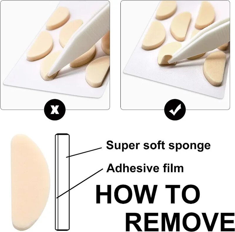 24vnt Minkšti neslystantys akiniai Nosies pagalvėlės EVA putplasčio lipnioji medžiaga, sugerianti prakaitą, kempinė Nosies pagalvėlės Akiniai Lipdukai akinių priedai