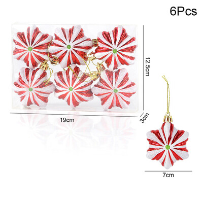 6kom/kutija Božićni bomboni Privjesci Crvena lizalica Štap Božićno drvce Viseći kuglični ukrasi Božićni ukrasi za dom Nova godina Navidad
