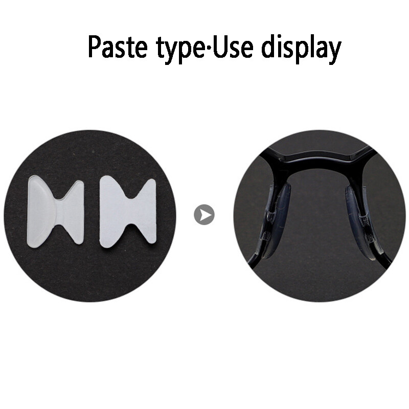 Zilead 5 Pairs Μαλακά γυαλιά σιλικόνης Επιθέματα μύτης Στήριγμα για γυαλιά Γυαλιά ηλίου Αντιολισθητικό μαξιλαράκι μύτης Αξεσουάρ γυαλιών γυαλιά