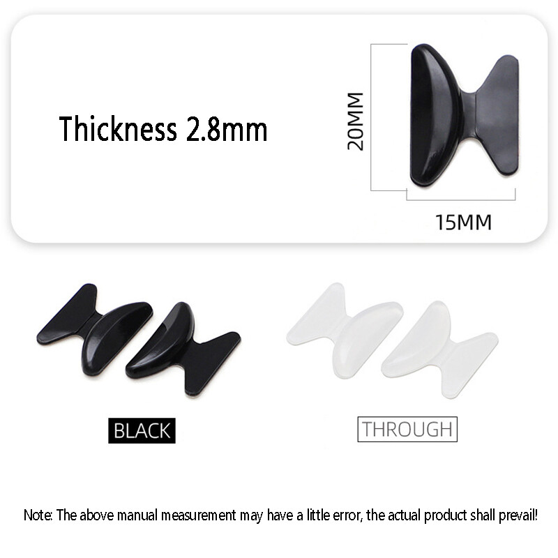 Zilead 5 Pairs Μαλακά γυαλιά σιλικόνης Επιθέματα μύτης Στήριγμα για γυαλιά Γυαλιά ηλίου Αντιολισθητικό μαξιλαράκι μύτης Αξεσουάρ γυαλιών γυαλιά