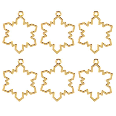 10 τμχ Χριστουγεννιάτικη Εποξειδική Κόλλα Κρυστάλλου UV Ρητίνη Μεταλλικό περίγραμμα DIY Κολιέ κοσμημάτων κατασκευής κορνίζας Κρεμαστό αξεσουάρ