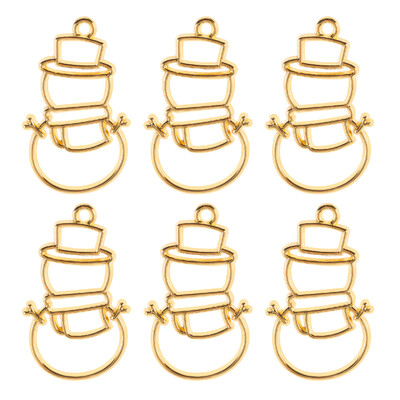 10 τμχ Χριστουγεννιάτικη Εποξειδική Κόλλα Κρυστάλλου UV Ρητίνη Μεταλλικό περίγραμμα DIY Κολιέ κοσμημάτων κατασκευής κορνίζας Κρεμαστό αξεσουάρ