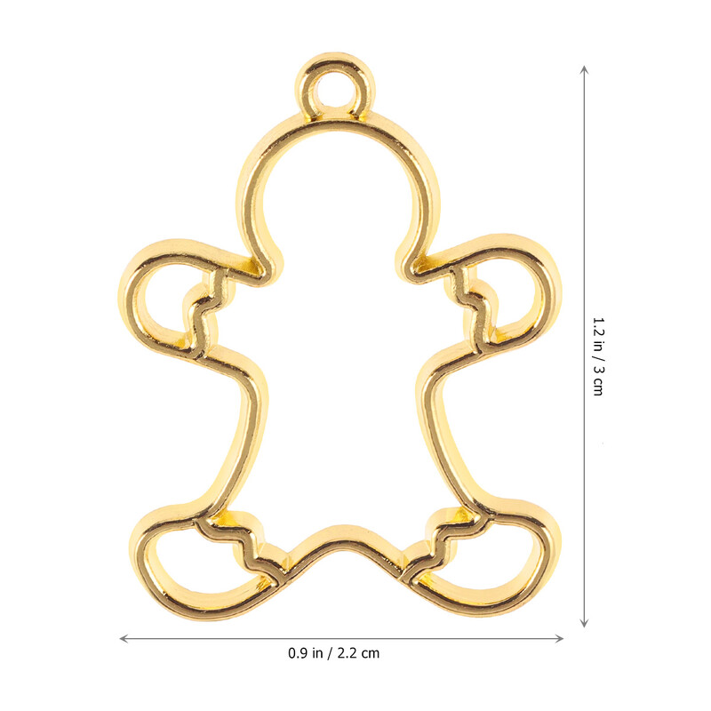 10 τμχ Χριστουγεννιάτικη Εποξειδική Κόλλα Κρυστάλλου UV Ρητίνη Μεταλλικό περίγραμμα DIY Κολιέ κοσμημάτων κατασκευής κορνίζας Κρεμαστό αξεσουάρ