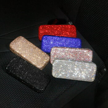 Θήκες γυαλιών ηλίου Bling Glitter Αξεσουάρ για γυαλιά Girly Organizer Γυναικεία φορητά γυαλιά αποθήκευσης Κουτιά Γυναικείο κάλυμμα γυαλιού ματιών